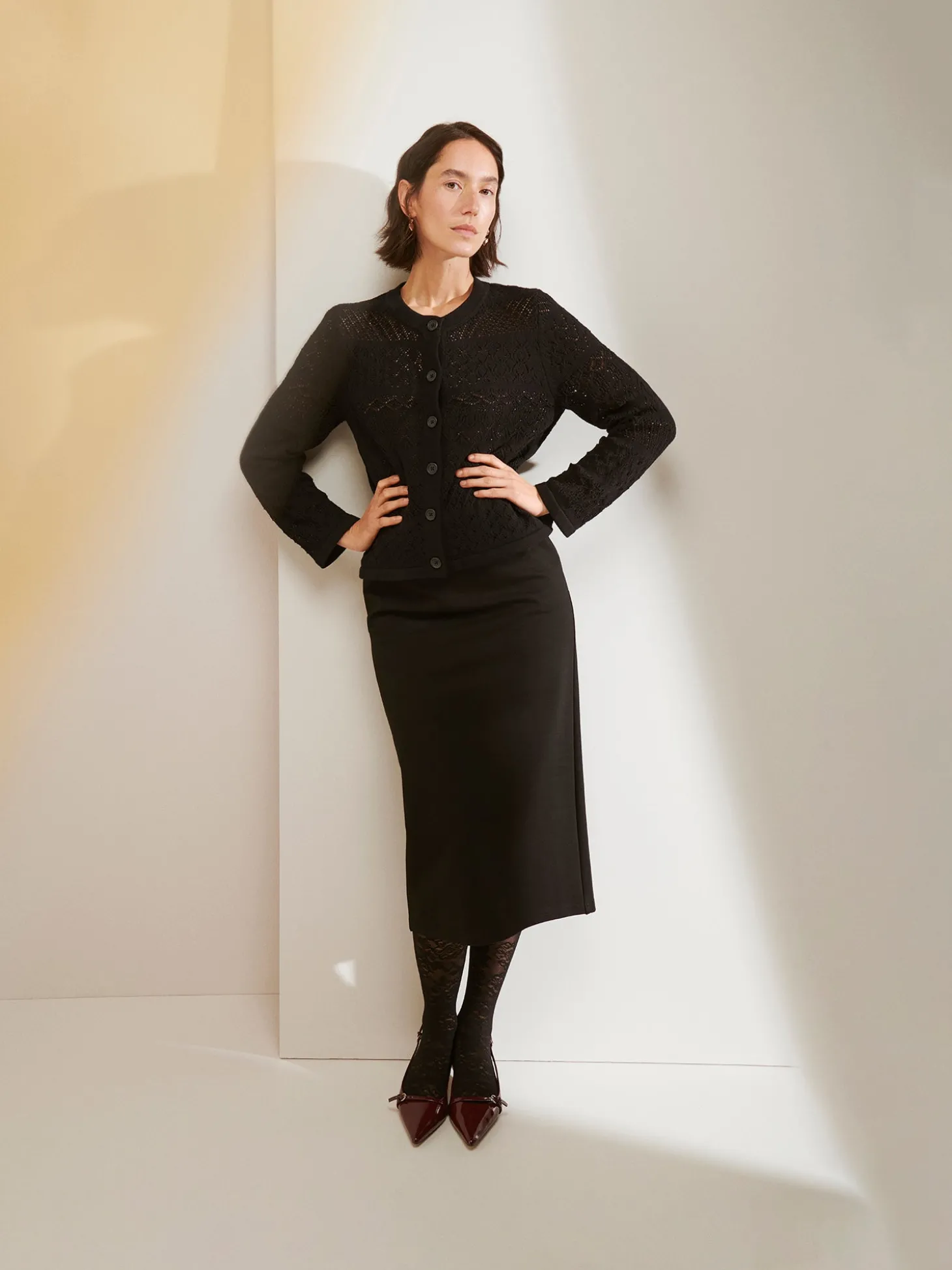 AMANDA pitkä hame - musta