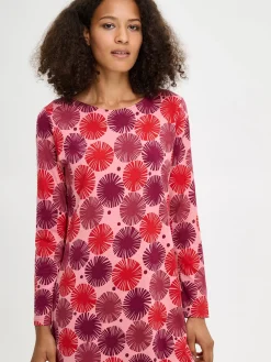 AMARA lyhyt pitkähihainen yöpaita - punainen