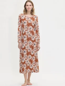 ANETTE pitkä yöpaita - ruskea