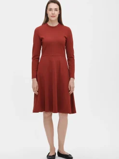 ARKKI pitkä trikoomekko - ruskea