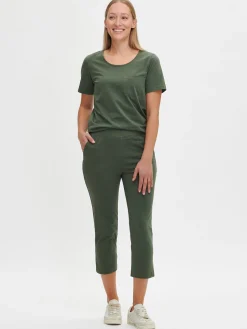 BASIC 7/8-leggingsit - tummanvihreä