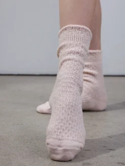 CARINA WOOL nilkkasukat - vaaleanpunainen