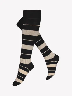 CHARLI tukipolvisukat - musta - beige