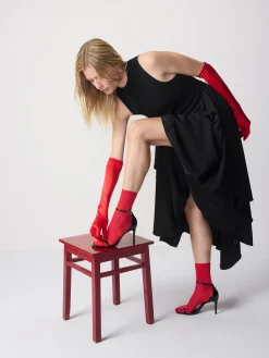 CINZIA nilkkasukat - punainen