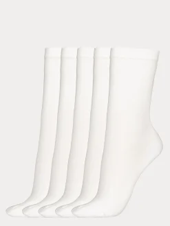 COTTON BASIC nilkkasukat, 5 paria - valkoinen