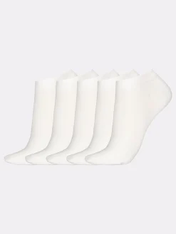 COTTON BASIC SNEAKERS sukat, 5 paria - valkoinen