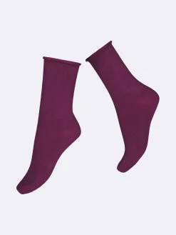 COTTON COMFORT CUFF nilkkasukat - violetti