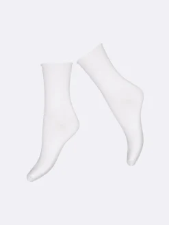 COTTON COMFORT CUFF nilkkasukat - valkoinen