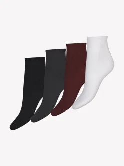 COTTON RIB nilkkasukat, 4 paria - monivärinen