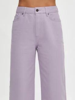 CROPPED LEVEE farkut - lila