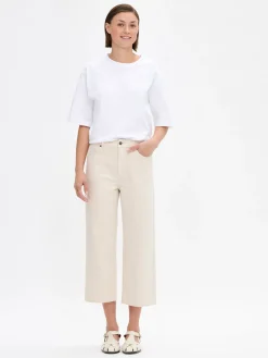 CROPPED LEVEE farkut - luonnonvalkoinen