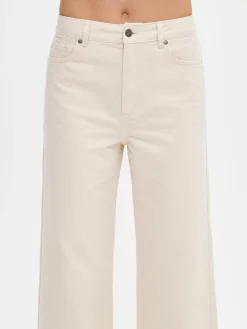 CROPPED LEVEE farkut - luonnonvalkoinen