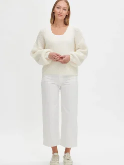 CROPPED LEVEE farkut - luonnonvalkoinen