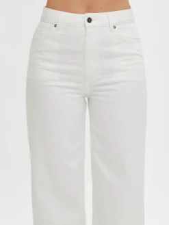 CROPPED LEVEE farkut - luonnonvalkoinen