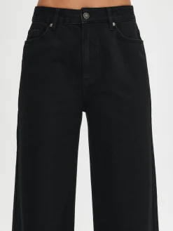 CROPPED LEVEE farkut - musta