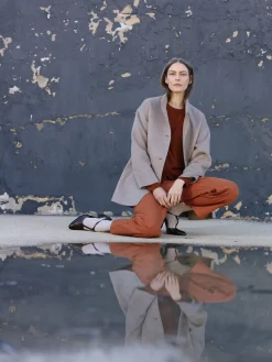 CROPPED LEVEE farkut - ruskea