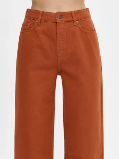 CROPPED LEVEE farkut - ruskea