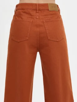 CROPPED LEVEE farkut - ruskea