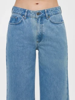 CROPPED LEVEE farkut - vaaleansininen