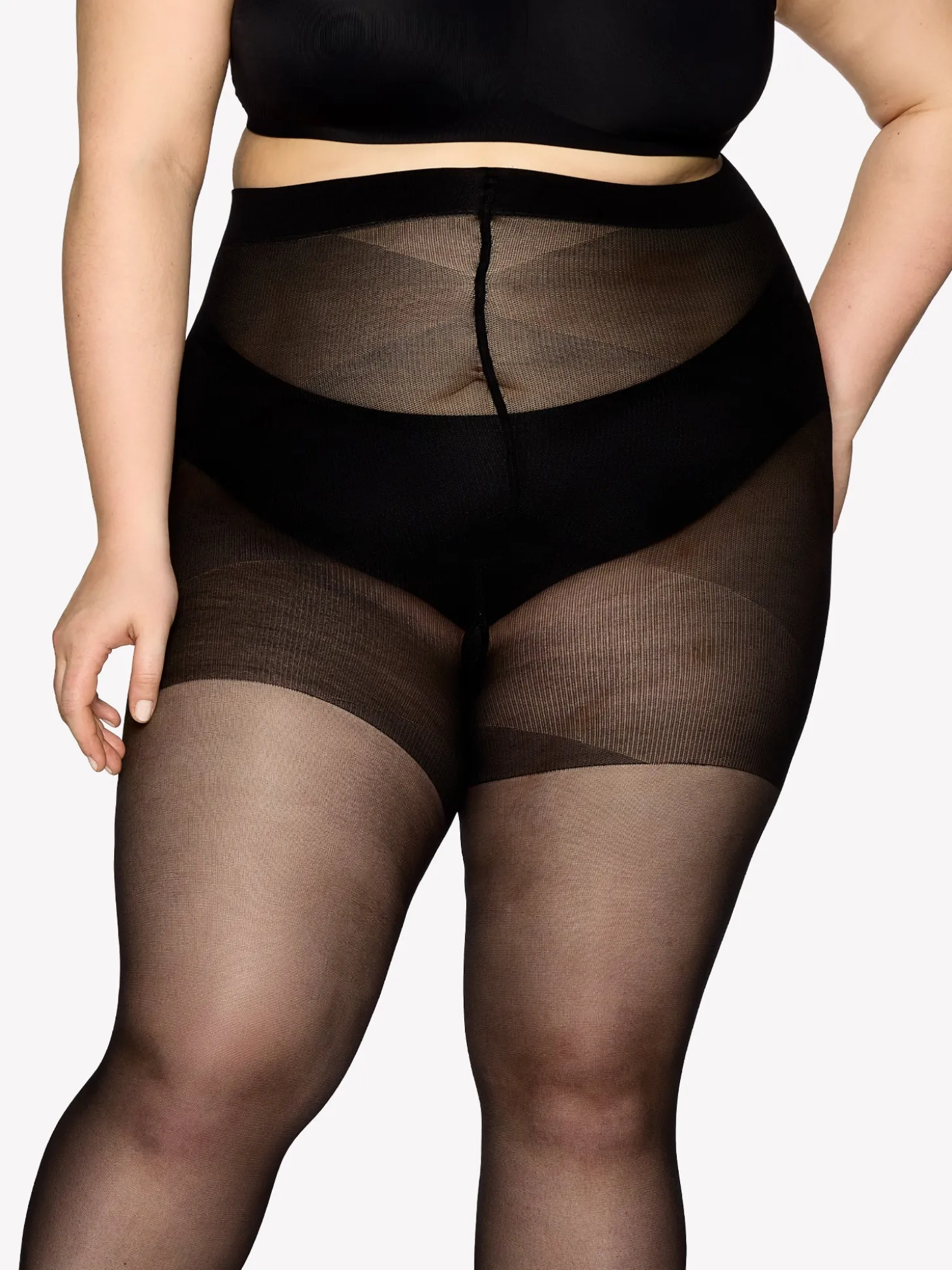 CURVY 40 den sukkahousut - musta