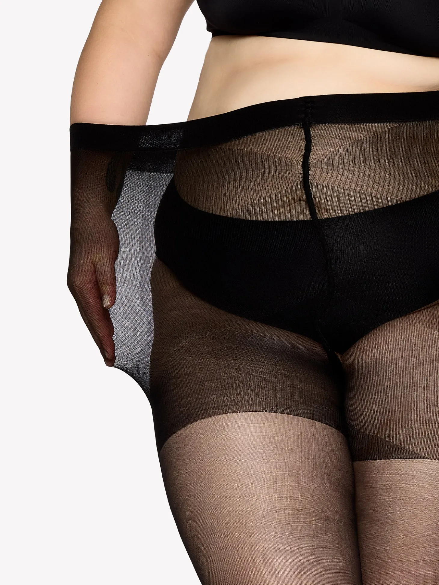 CURVY 40 den sukkahousut - musta