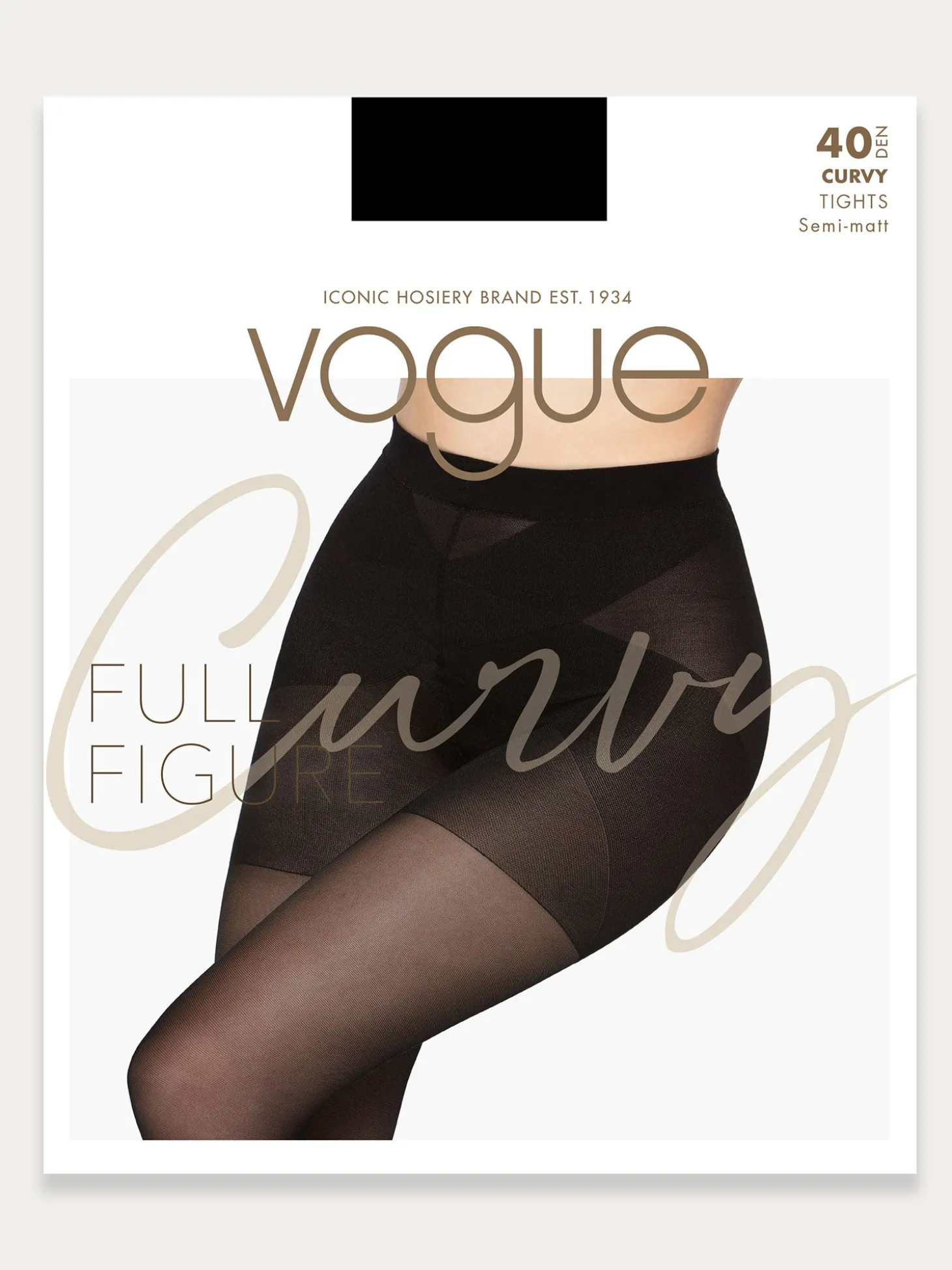 CURVY 40 den sukkahousut - musta