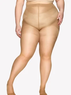 CURVY 40 den sukkahousut - suntan