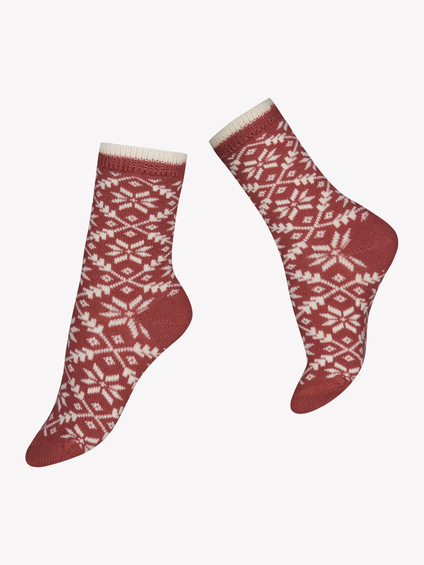 EDDA WOOL nilkkasukat - punainen