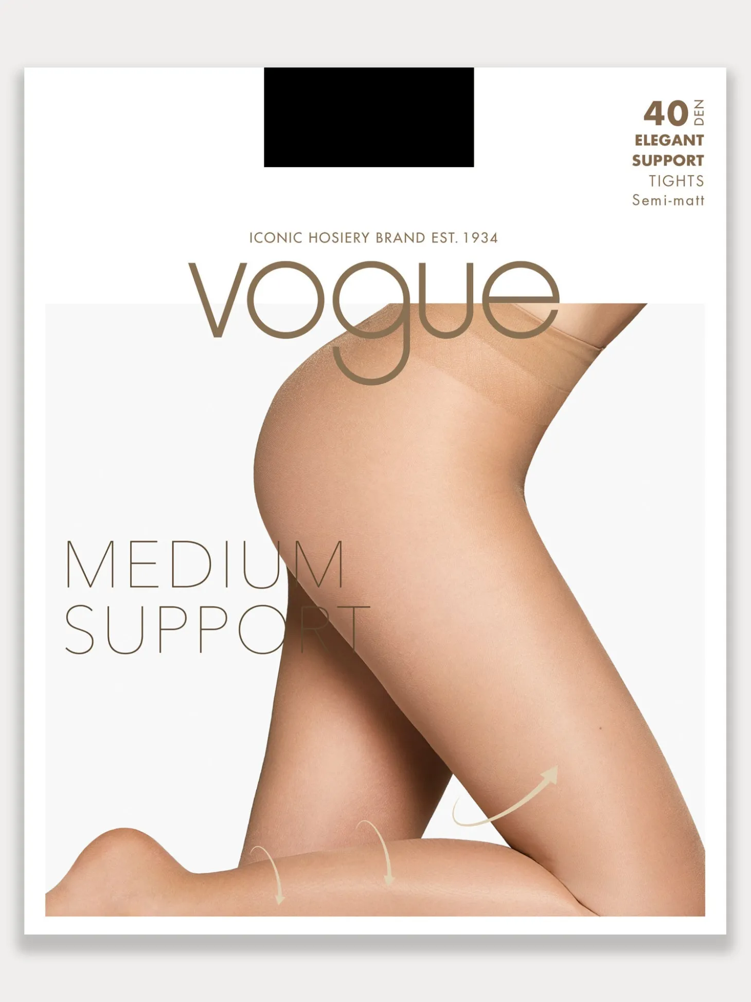 ELEGANT SUPPORT 40 tukisukkahousut - musta