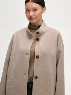 ELLE pitkä villakangastakki - beige