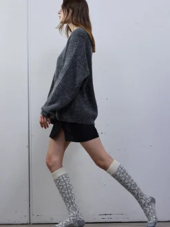 ELVERA WOOL polvisukat - luonnonvalkoinen