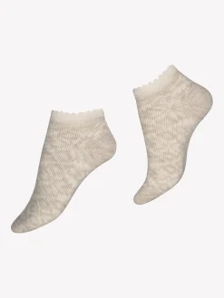 EVA WOOL nilkkasukat - meleerattu beige