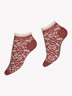 EVA WOOL nilkkasukat - punainen