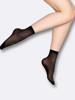 EVERYDAY BASIC nilkkasukat 20 den, 2 paria - musta