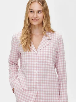 FLANELLI pyjamapaita - vaaleanpunainen