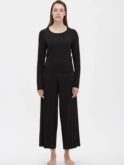 HENTO 7/8 pituiset housut - musta