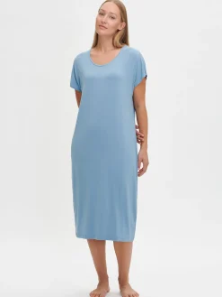 HENTO pitkä yöpaita - sininen