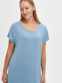 HENTO pitkä yöpaita - sininen