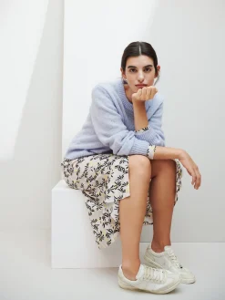 HUISKAT pitkä kangasmekko - monivärinen