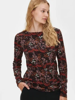 JALAVA pitkähihainen pusero - punaruskea