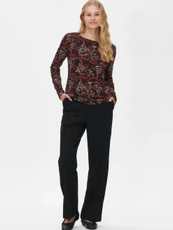 JALAVA pitkähihainen pusero - punaruskea