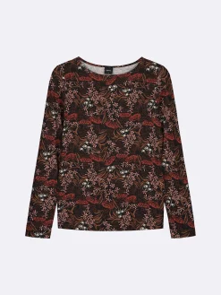 JALAVA pitkähihainen pusero - punaruskea