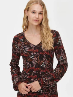 JALAVA trikoomekko - punaruskea