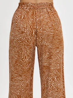 JÄLKI culottes-housut - ruskea