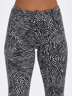 JÄLKI leggingsit - mustavalkoinen