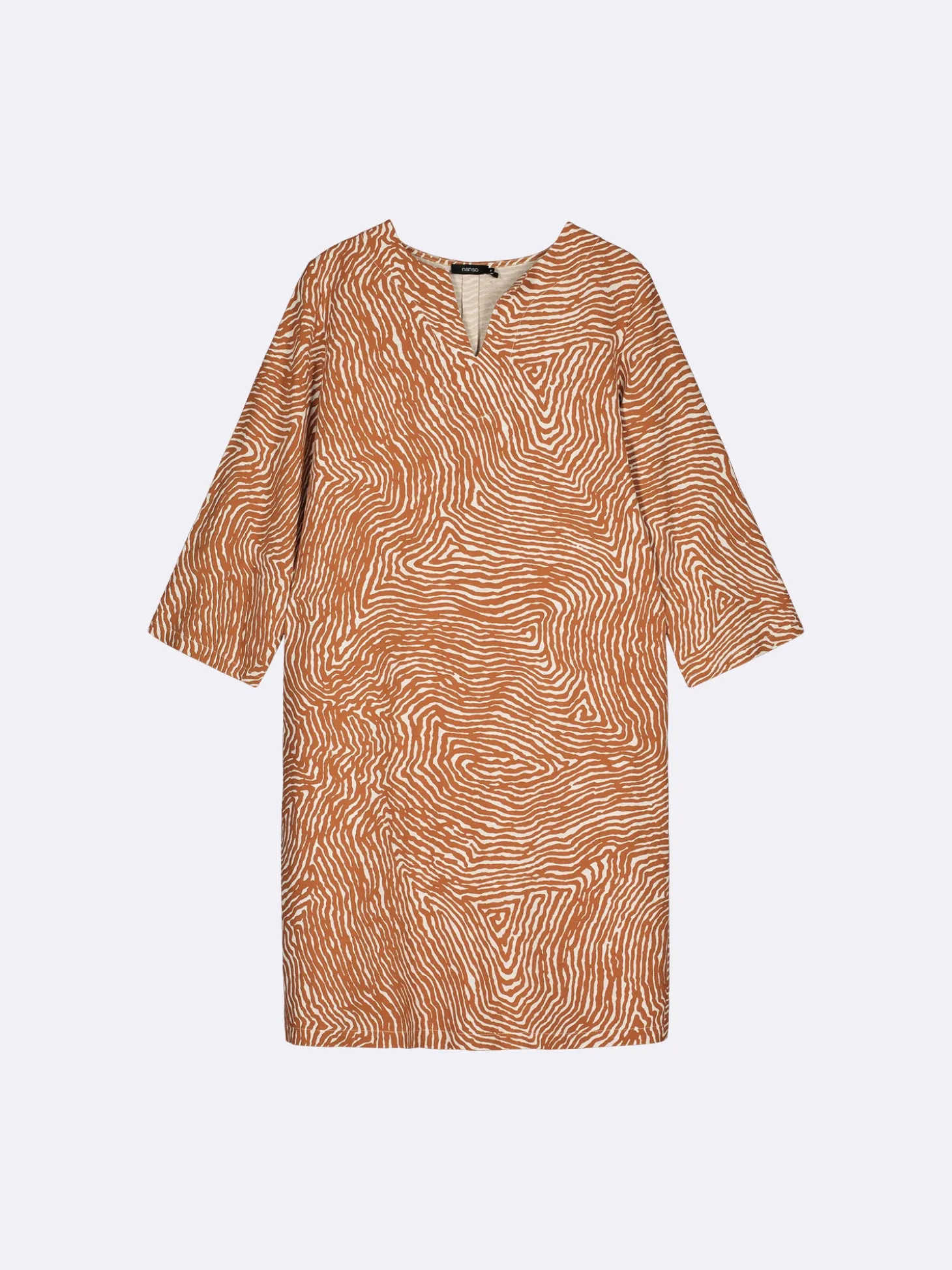 JÄLKI lyhyt kangasmekko - ruskea