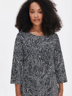 JÄLKI tunika - mustavalkoinen