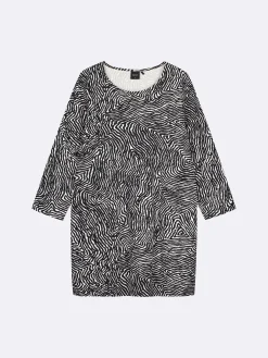 JÄLKI tunika - mustavalkoinen