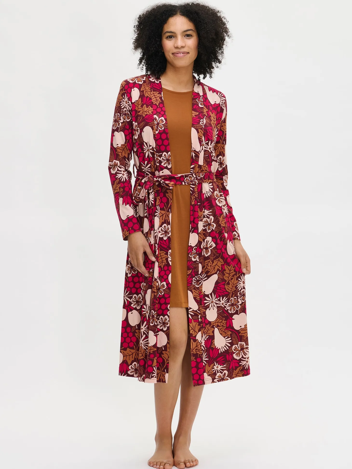 JUHLA aamutakki - ruskea