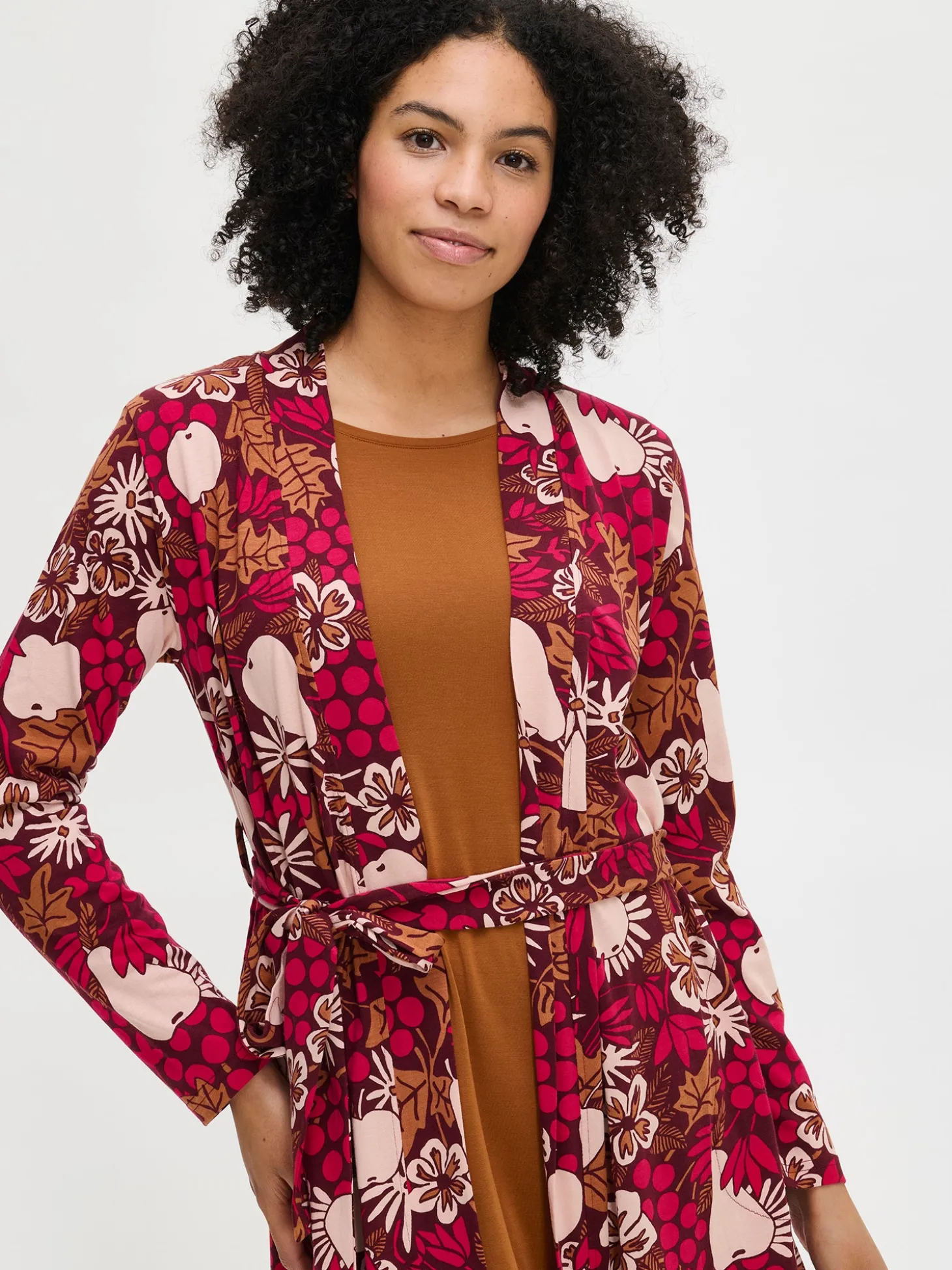 JUHLA aamutakki - ruskea